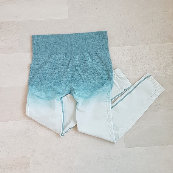 Gymshark ombre seamless leggings teal size M - Picture 3 of 4